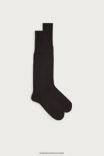 Socks CA Intimissimi Men Long Socks in Cotton-Silk-Cashmere Blend 780-Charcoal Grey DD6R6T372