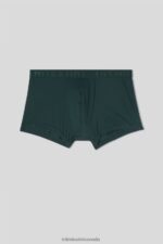 Underwear CA Intimissimi Men Boxer Shorts in Microfibre with Logo 132J-Dark Green DD6R6T15 - Image 4