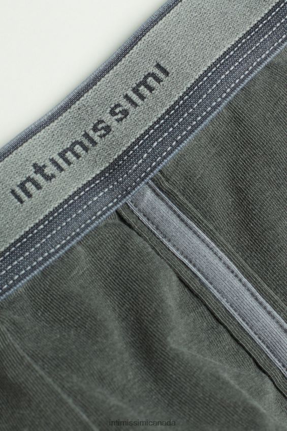 Underwear CA Intimissimi Men Garment-Dyed Stretch Supima Cotton Boxers 862I-Black DD6R6T82 - Image 5