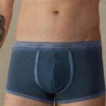Underwear CA Intimissimi Men Garment-Dyed Stretch Supima Cotton Boxers 864I-Dark Blue DD6R6T78