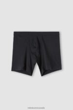 Underwear CA Intimissimi Men Long Stretch Supima Cotton Boxers 019-Black DD6R6T57 - Image 4