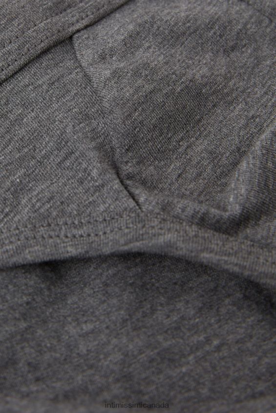 Underwear CA Intimissimi Men Low-Rise Stretch Supima Cotton Briefs 5227-Charcoal Grey Melange DD6R6T53 - Image 5