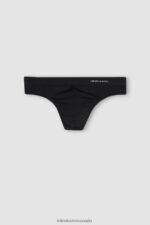 Underwear CA Intimissimi Men Microfibre Thong with Logo Detail 019-Black DD6R6T133 - Image 4