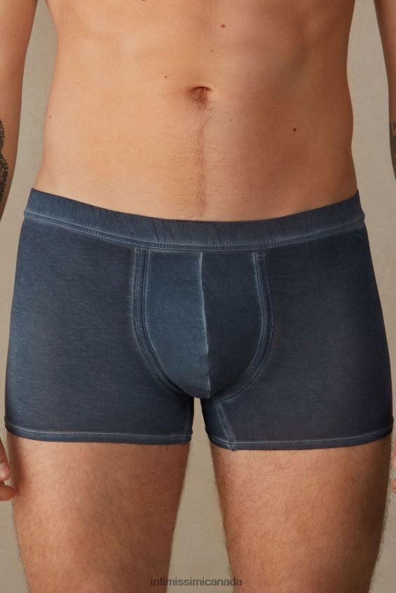 Underwear CA Intimissimi Men Natural Fresh Supima Cotton Boxers 857I-Dark Blue DD6R6T73 - Image 1