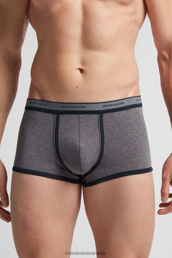 underwear_ca_intimissimi_men_natural_fresh_supima_cotton_boxers_with_logo_080i_charcoal_grey_melange_blue_dd6r6t37.jpg Underwear CA Intimissimi Men Natural Fresh Supima Cotton Boxers with Logo 080I-Charcoal Grey Melange/Blue DD6R6T37 - Image 1