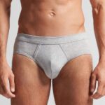 Underwear CA Intimissimi Men Natural Fresh Supima Cotton Briefs 031-Light Grey Melange DD6R6T38
