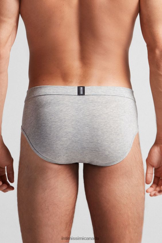Underwear CA Intimissimi Men Natural Fresh Supima Cotton Briefs 031-Light Grey Melange DD6R6T38 - Image 3