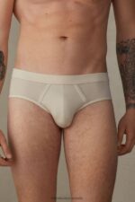 Underwear CA Intimissimi Men Natural Fresh Supima Cotton Briefs 721I-Beige Rope DD6R6T77