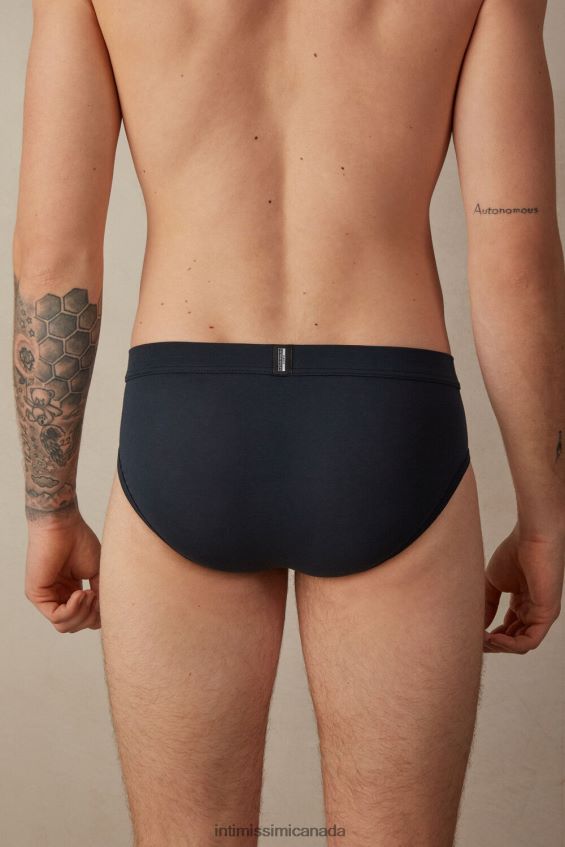 Underwear CA Intimissimi Men Natural Fresh Supima Cotton Briefs 800-Midnight Blue DD6R6T48 - Image 3