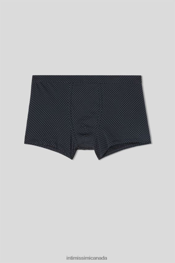 Underwear CA Intimissimi Men Natural Fresh Supima Micro Polka Dot Cotton Boxers 364J-Blu Notte St.Pois Bianco DD6R6T4 - Image 4