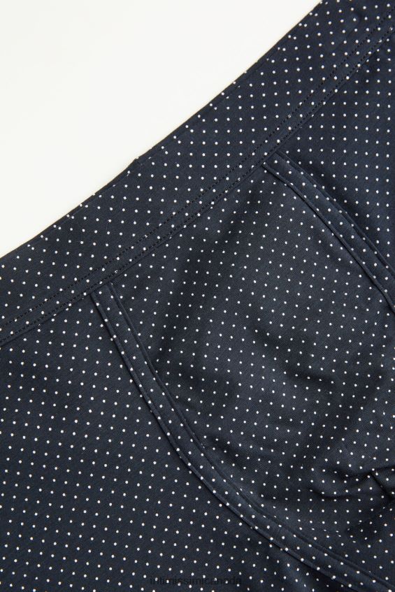 Underwear CA Intimissimi Men Natural Fresh Supima Micro Polka Dot Cotton Boxers 364J-Blu Notte St.Pois Bianco DD6R6T4 - Image 5