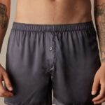Underwear CA Intimissimi Men Silk Boxers 037J-Dark Grey DD6R6T68