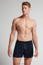Underwear CA Intimissimi Men Silk Boxers 800-Midnight Blue DD6R6T89 - Image 2