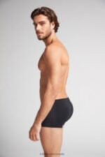 Underwear CA Intimissimi Men Stretch Cotton Push-Up Boxers 019-Black DD6R6T22 - Image 5
