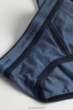 Underwear CA Intimissimi Men Stretch Supima Cotton Brief with Logo Detail 845I-Denim Blue Blend/Midnight Blue DD6R6T86 - Image 5