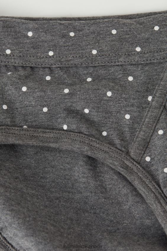 Underwear CA Intimissimi Men Stretch Supima Cotton Dotted Knickers 063J-Polka Dot-Print Charcoal Grey Melange DD6R6T63 - Image 4
