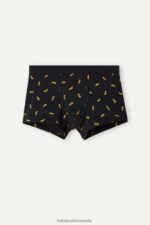 Underwear CA Intimissimi Men Stretch Supima Cotton Trumpet Boxers 184J-Trumpet-Print Midnight Blue DD6R6T36 - Image 4