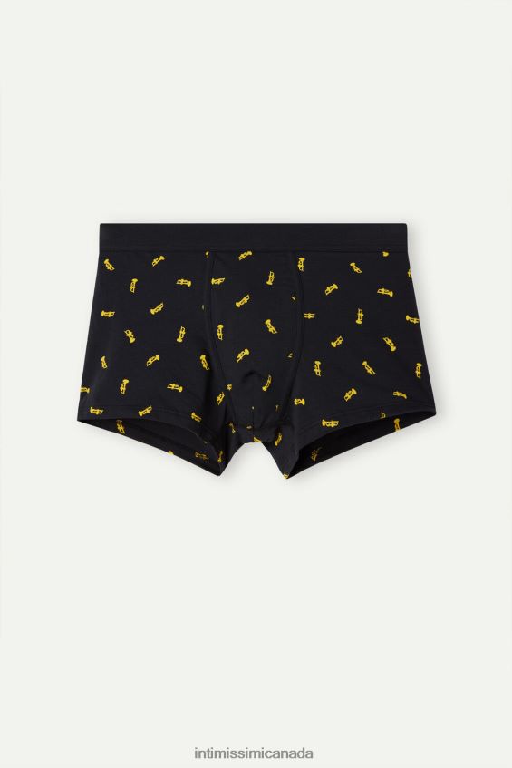 Underwear CA Intimissimi Men Stretch Supima Cotton Trumpet Boxers 184J-Trumpet-Print Midnight Blue DD6R6T36 - Image 4