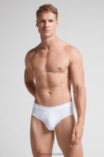 Underwear CA Intimissimi Men Supima Cotton Briefs 001-White DD6R6T141 - Image 2