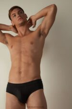 Underwear CA Intimissimi Men Supima Cotton Briefs 019-Black DD6R6T145 - Image 2