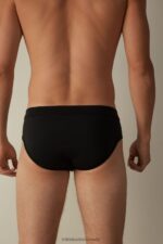 Underwear CA Intimissimi Men Supima Cotton Briefs 019-Black DD6R6T145 - Image 3