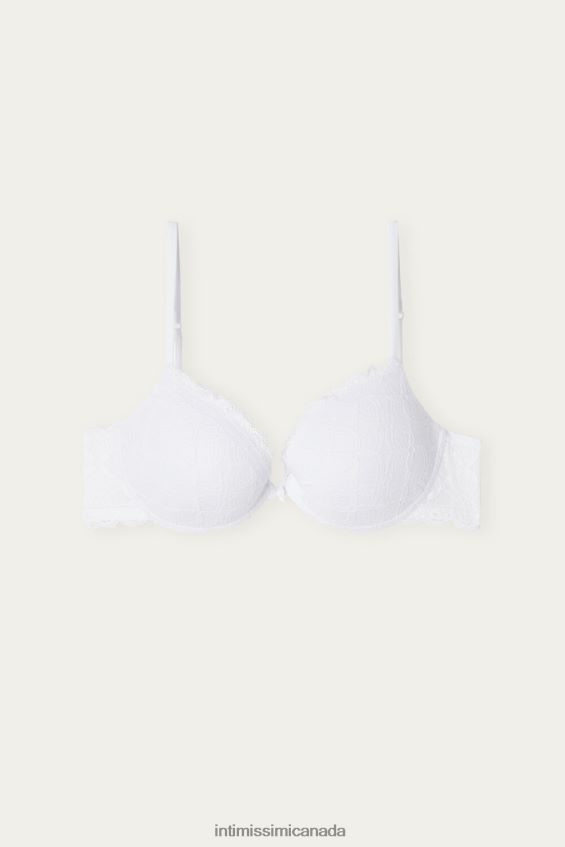 Underwear CA Intimissimi Women Bellissima Lace Push-Up Bra 001-White DD6R6T714 - Image 6