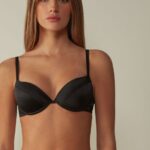 Underwear CA Intimissimi Women Bellissima Silk Push-Up Bra 019-Black DD6R6T799