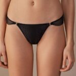 Underwear CA Intimissimi Women Cool Minimal Brazilian Briefs 019-Black DD6R6T974