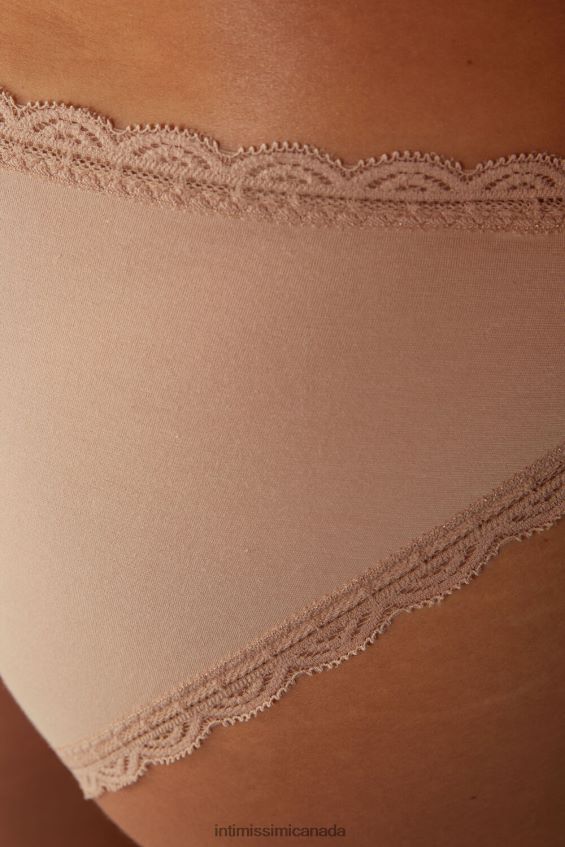Underwear CA Intimissimi Women Cotton and Lace Briefs 044-Soft Beige DD6R6T1086 - Image 3