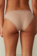 Underwear CA Intimissimi Women Cotton and Lace Briefs 044-Soft Beige DD6R6T1086 - Image 5