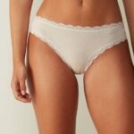 Underwear CA Intimissimi Women Cotton and Lace Briefs 2280-Pink Silk DD6R6T1064