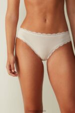 Underwear CA Intimissimi Women Cotton and Lace Briefs 2280-Pink Silk DD6R6T1064