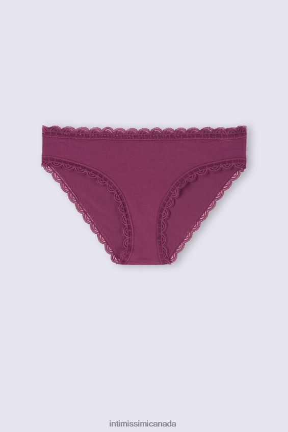 Underwear CA Intimissimi Women Cotton and Lace Briefs 345J-Purple Wine DD6R6T904 - Image 5