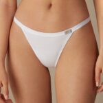 Underwear CA Intimissimi Women Cotton Thong with Side Straps 001-White DD6R6T1028