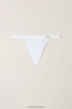 Underwear CA Intimissimi Women Cotton Thong with Side Straps 001-White DD6R6T1028 - Image 5