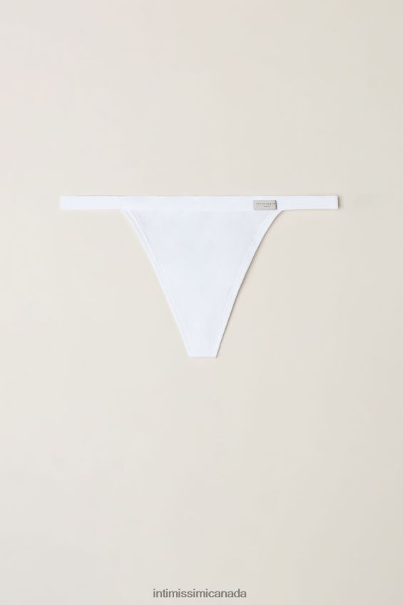 Underwear CA Intimissimi Women Cotton Thong with Side Straps 001-White DD6R6T1028 - Image 5