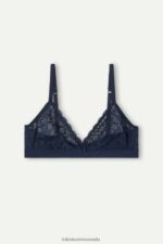 Underwear CA Intimissimi Women Emma Lace Triangle Bra 1467-Intense Blue DD6R6T663 - Image 6