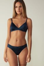 Underwear CA Intimissimi Women Emma Silk Triangle Bra 1467-Intense Blue DD6R6T689