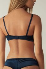 Underwear CA Intimissimi Women Emma Silk Triangle Bra 1467-Intense Blue DD6R6T689 - Image 5