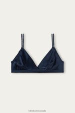 Underwear CA Intimissimi Women Emma Silk Triangle Bra 1467-Intense Blue DD6R6T689 - Image 6