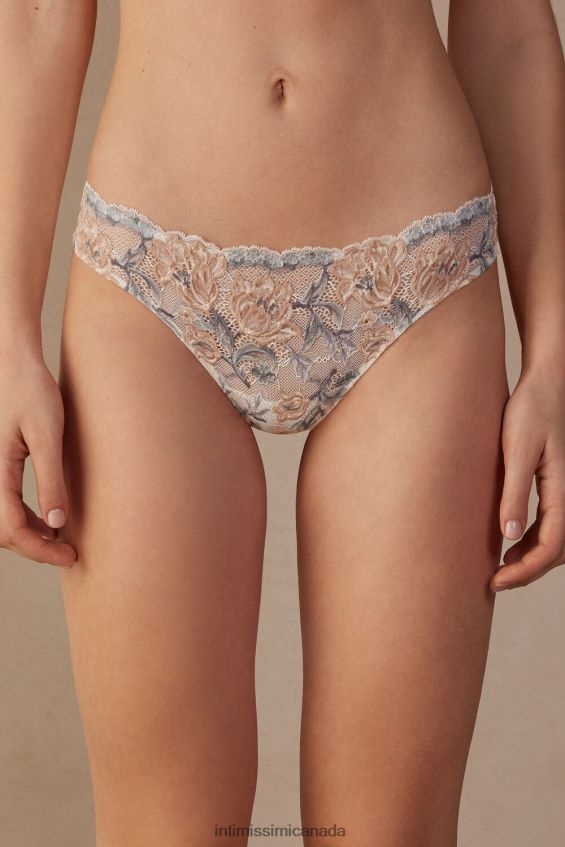 Underwear CA Intimissimi Women Ephemeral Beauty Brazilian Briefs 990I-Autumn Beauty Ivory Floral Print DD6R6T938 - Image 1