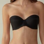 Underwear CA Intimissimi Women Giada Microfibre Bandeau Bra 019-Black DD6R6T809