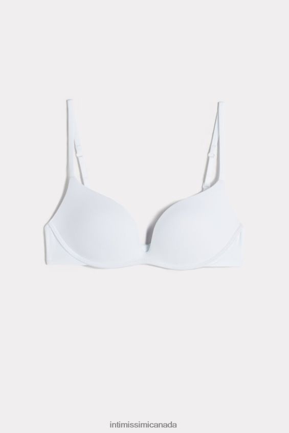 Underwear CA Intimissimi Women Gioia B Cup Microfibre Super Push-Up Bra 001-White DD6R6T790 - Image 6
