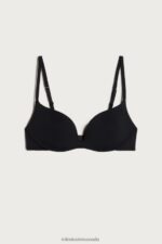 Underwear CA Intimissimi Women Gioia C-D Cup Microfibre Super Push-Up Bra 019-Black DD6R6T836 - Image 6