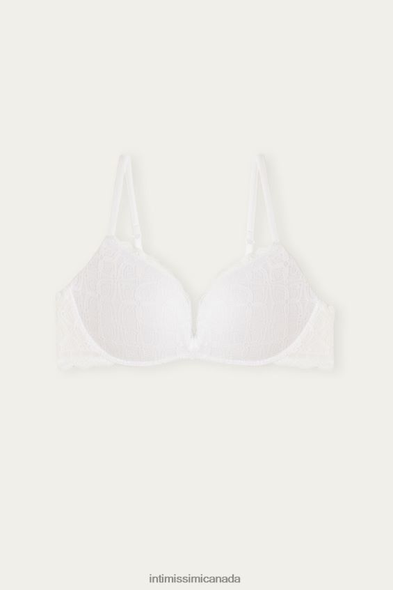 Underwear CA Intimissimi Women Gioia Lace Super Push-Up Bra 001-White DD6R6T708 - Image 6