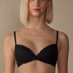 Underwear CA Intimissimi Women Gioia Lace Super Push-Up Bra 019-Black DD6R6T721