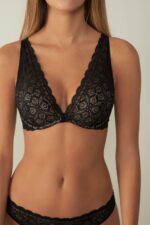 Underwear CA Intimissimi Women Giorgia Lace Balconette Bra 019-Black DD6R6T697