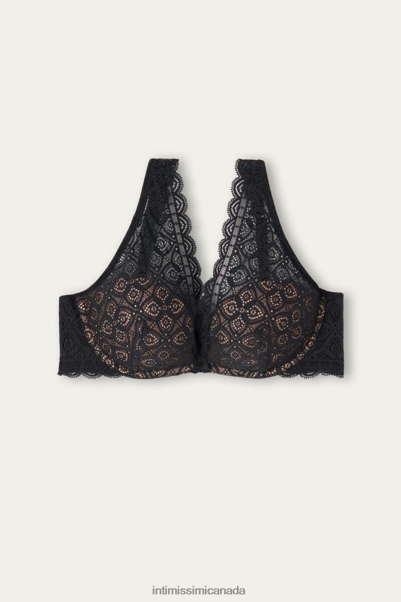 Underwear CA Intimissimi Women Giorgia Lace Balconette Bra 019-Black DD6R6T697 - Image 6