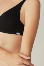 Underwear CA Intimissimi Women Greta Natural Cotton Balconette Bra 019-Black DD6R6T762 - Image 3