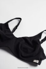 Underwear CA Intimissimi Women Greta Natural Cotton Balconette Bra 019-Black DD6R6T762 - Image 6